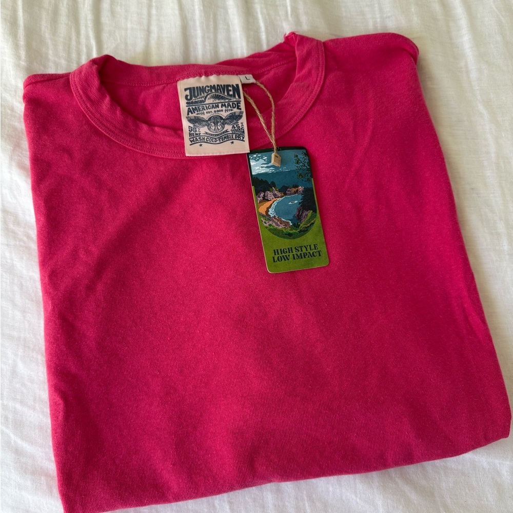 Jungmaven Hemp/organic cotton blend hot Pink T-Shirt